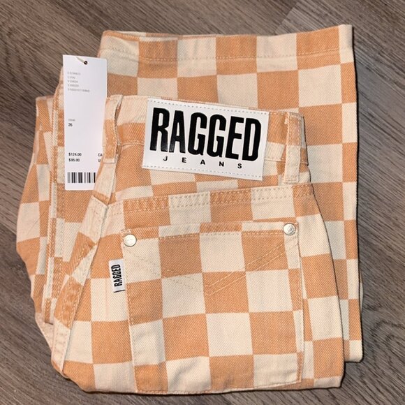 NWT Ragged Priest Checkered Jeans - Picture 1 of 6